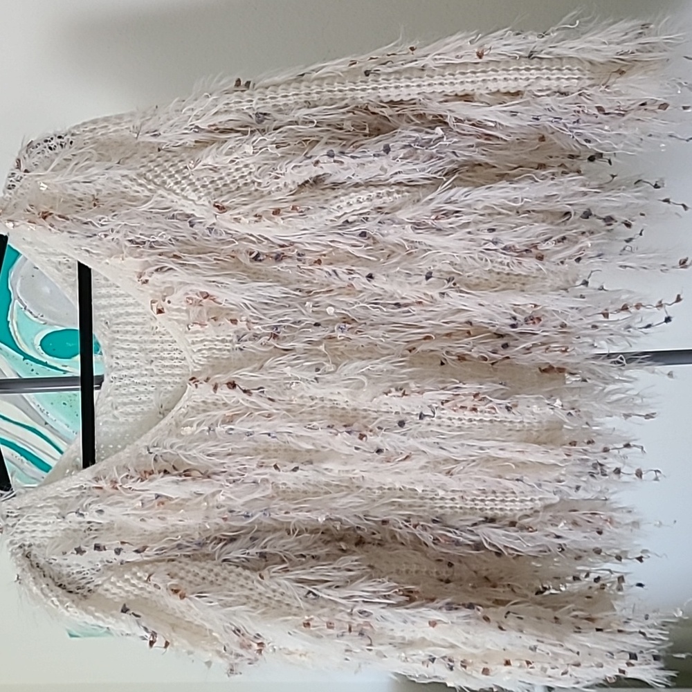 Furry White Knit sweater